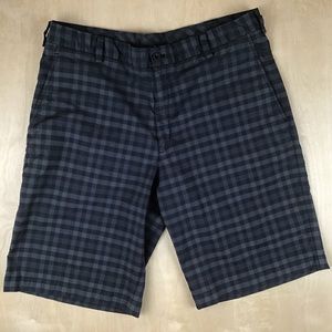 Nike Mens Plaid Performance Golf Shorts Size 36 Gray Black